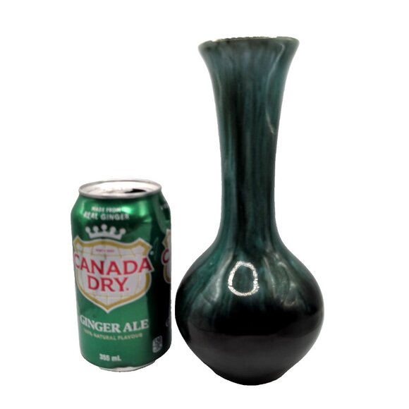 Vintage Blue Mountain Pottery BMP Blue/Green Drip Glaze 8" Retro MCM Vase VGC - Picture 2 of 6